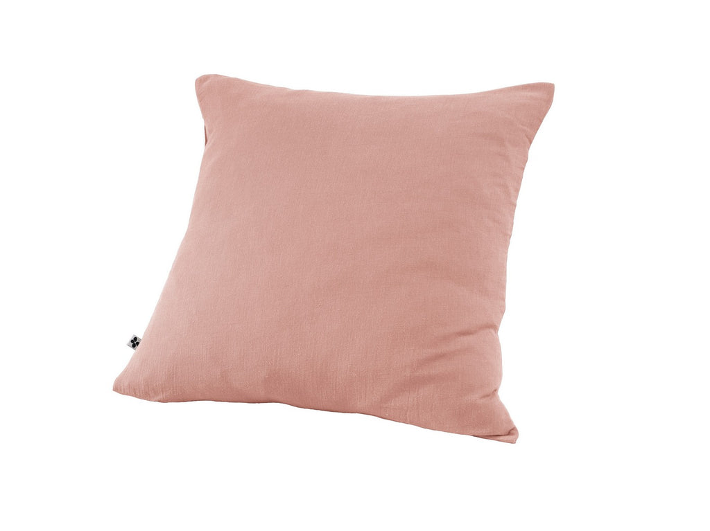Gaïa - Taie D'Oreiller - Double Gaze De Coton Unie - Rose Pêche