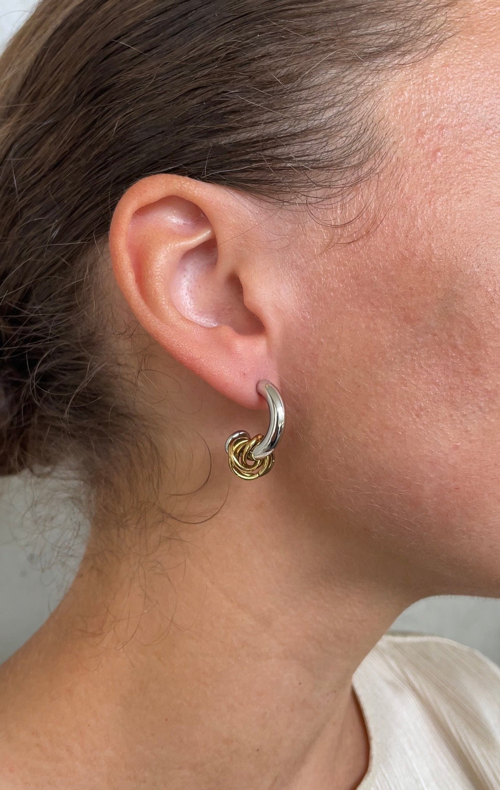 Oorbellen Thin Asymmetric Knot