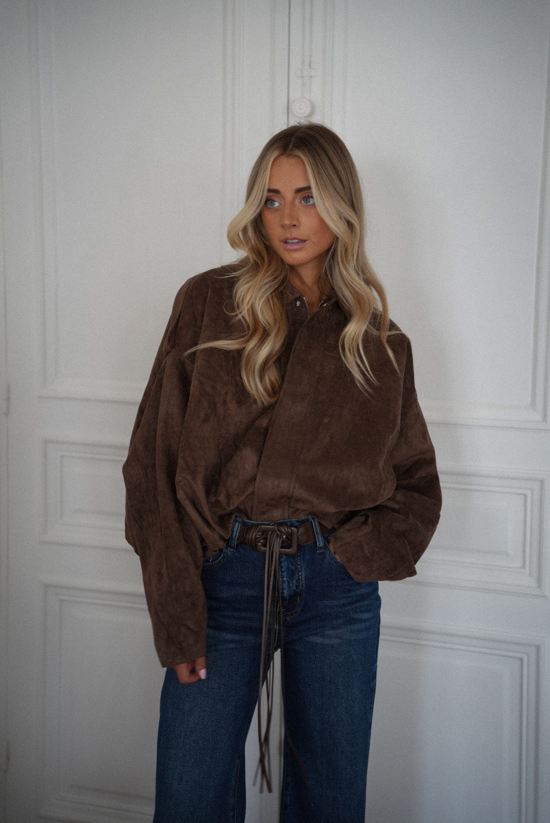 Veste Suédée Amelia - Chocolat