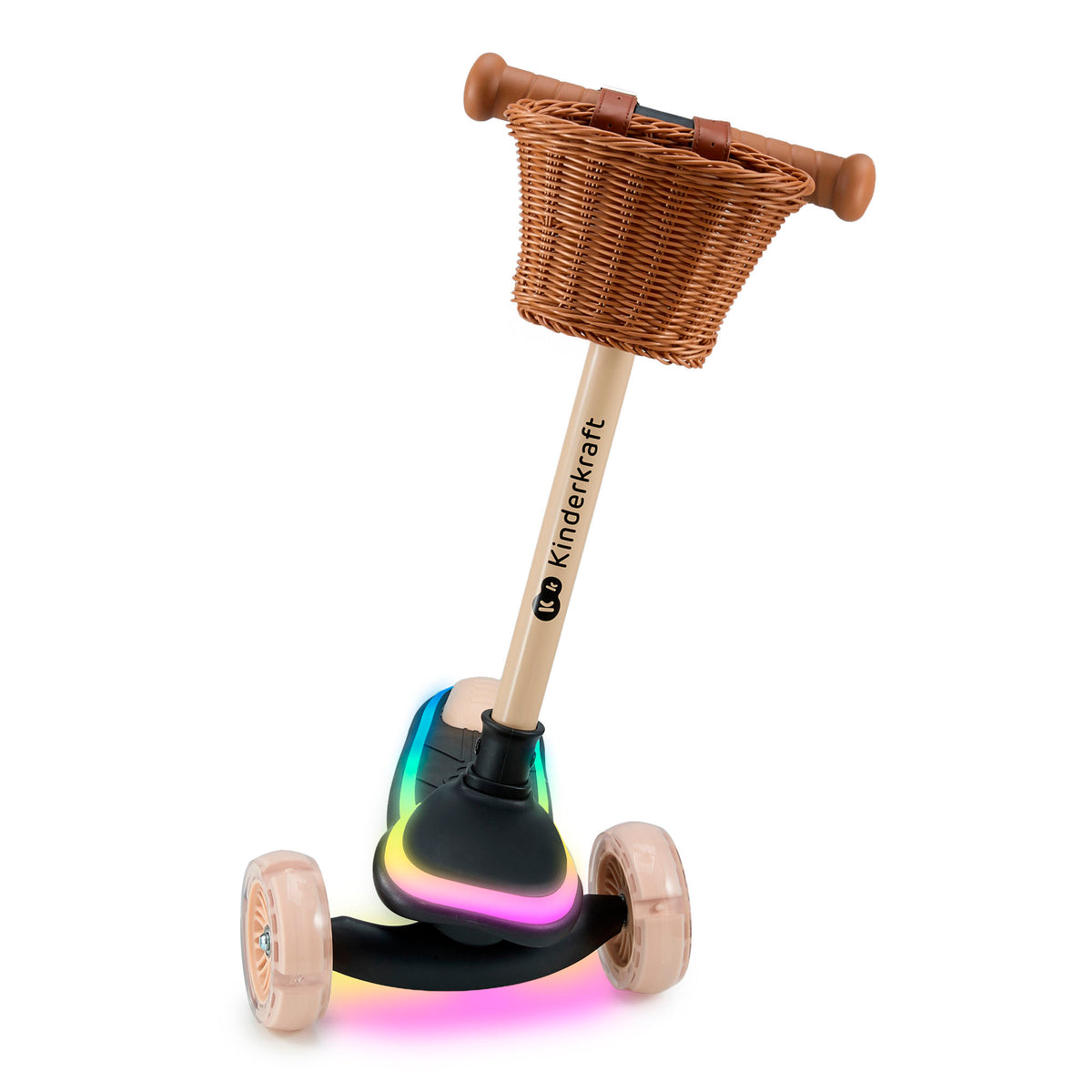Trottinette À Trois Roues À Led Raket Beige
