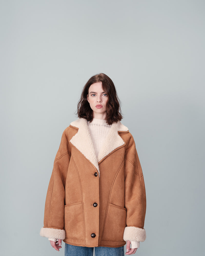 CAMEL COAT NOIRA CAMEL