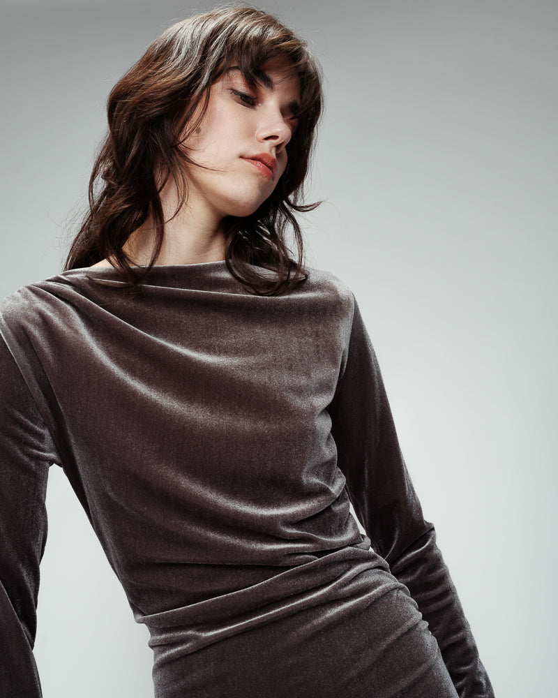 ROBE COURTE GRIS OCEANE GRIS