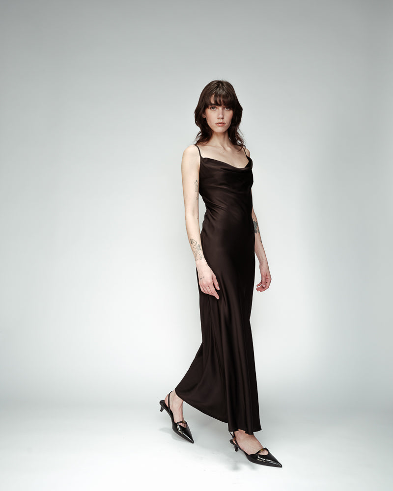 LONG BLACK DRESS ORPHEE BLACK