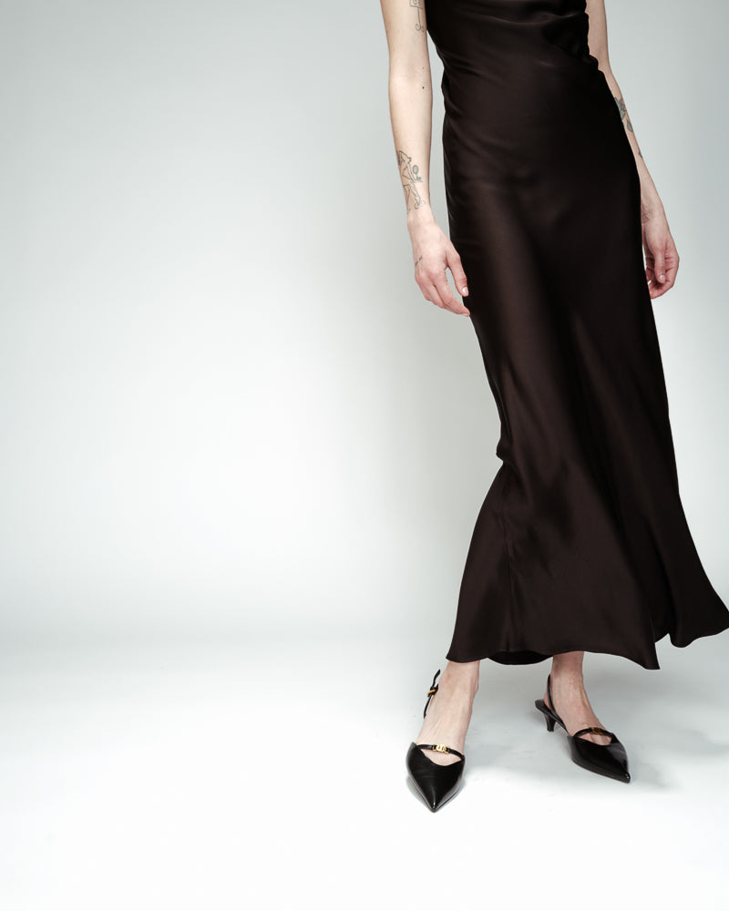 LONG BLACK DRESS ORPHEE BLACK