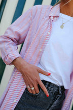 Mathilde Shirt Red/Parma Stripe