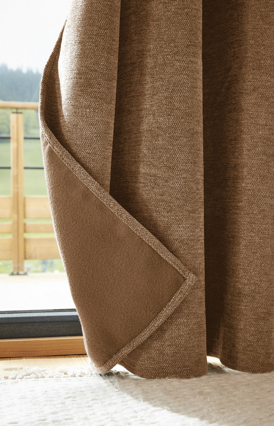 Blackout Curtain + Fleece - Polyester - Bjorn - Camel
