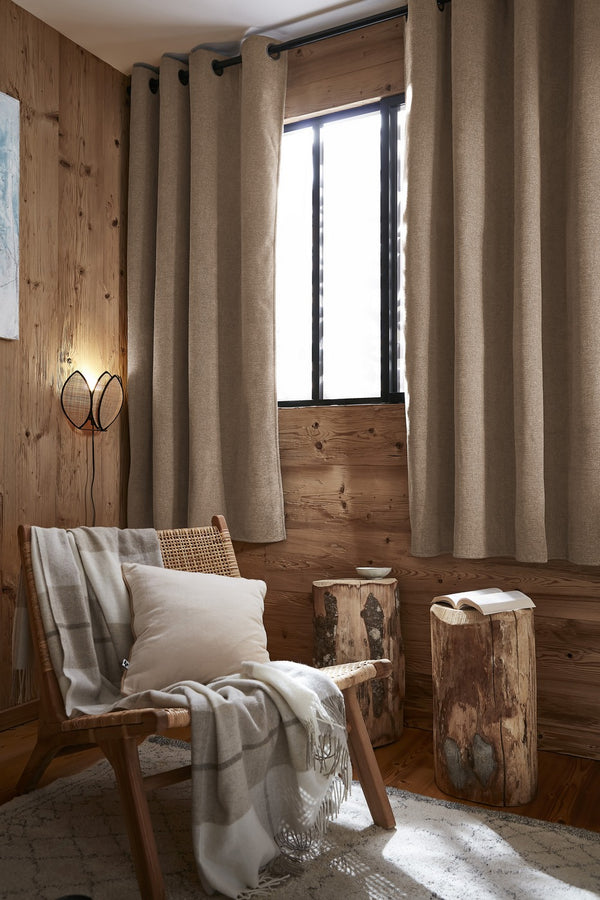 Blackout Curtain + Fleece - Polyester - Bjorn - Linen