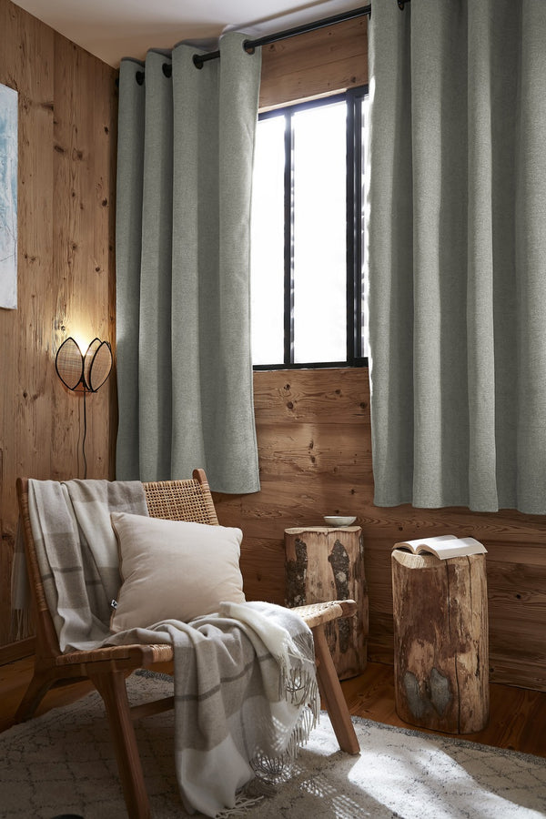 Blackout Curtain + Fleece - Polyester - Bjorn - Eucalyptus