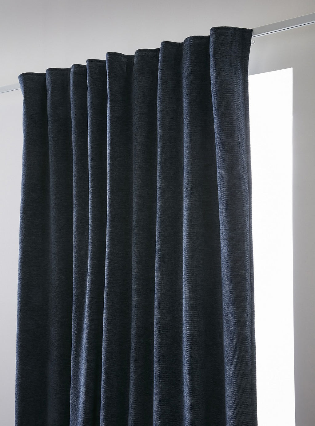 Bjorn - Blackout Curtain with Gathering Tape + Fleece - Polyester - Midnight