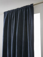 Bjorn - Blackout Curtain with Gathering Tape + Fleece - Polyester - Midnight
