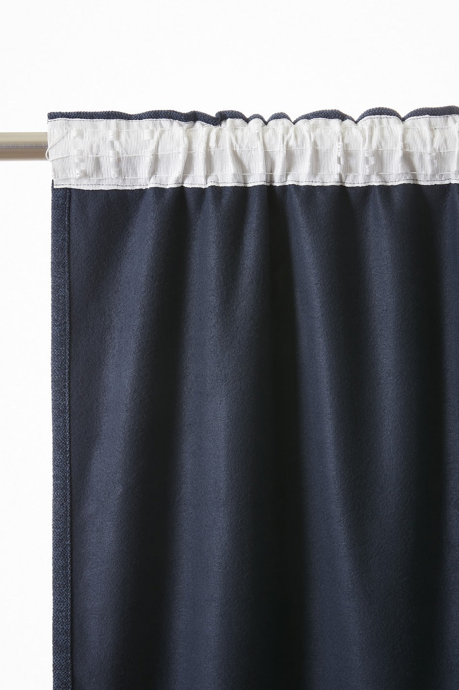 Bjorn - Blackout Curtain with Gathering Tape + Fleece - Polyester - Midnight
