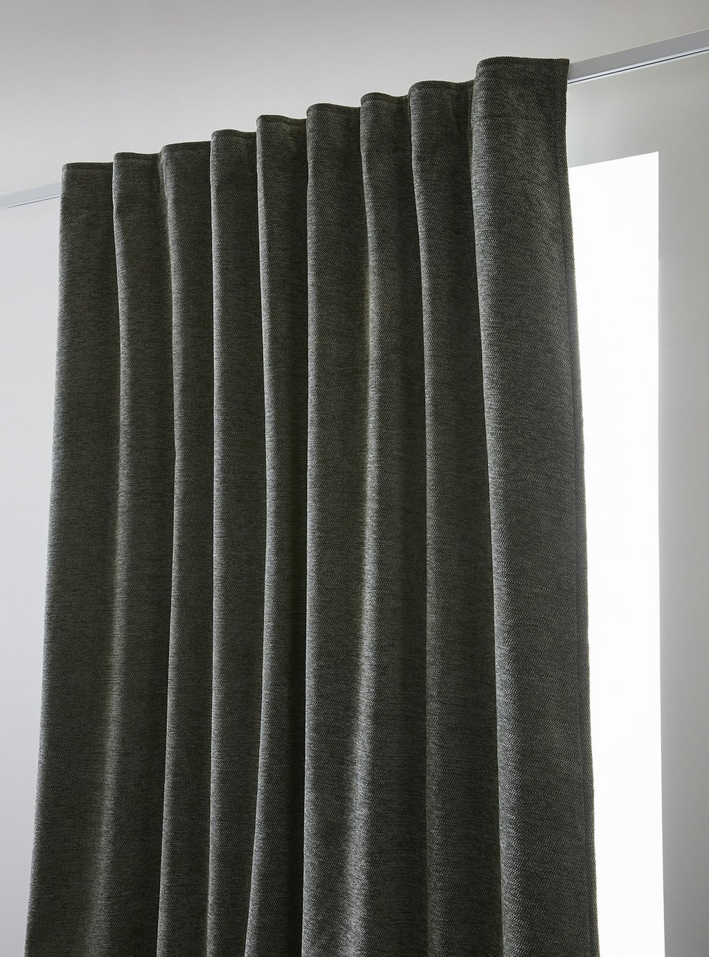Blackout Curtain with Gathered Tape + Fleece Lining - Polyester - Bjorn - Rosemary