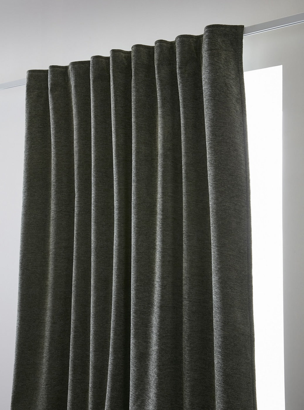 Blackout Curtain with Gathered Tape + Fleece Lining - Polyester - Bjorn - Rosemary