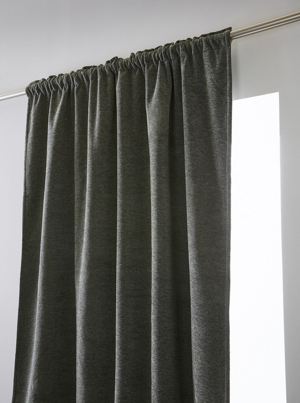 Blackout Curtain with Gathered Tape + Fleece Lining - Polyester - Bjorn - Rosemary