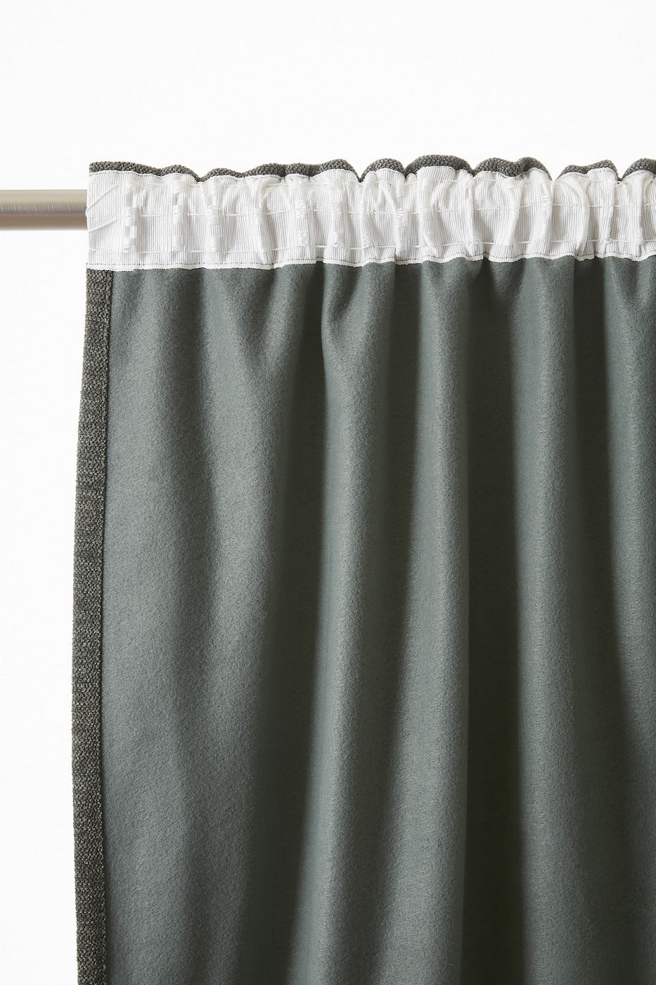 Blackout Curtain with Gathered Tape + Fleece Lining - Polyester - Bjorn - Rosemary