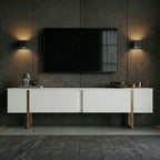 Onera - TV Stand - White/Gold