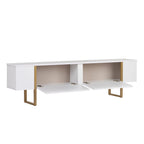 Onera - TV Stand - White/Gold
