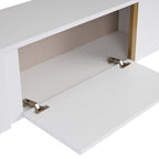 Onera - TV Stand - White/Gold