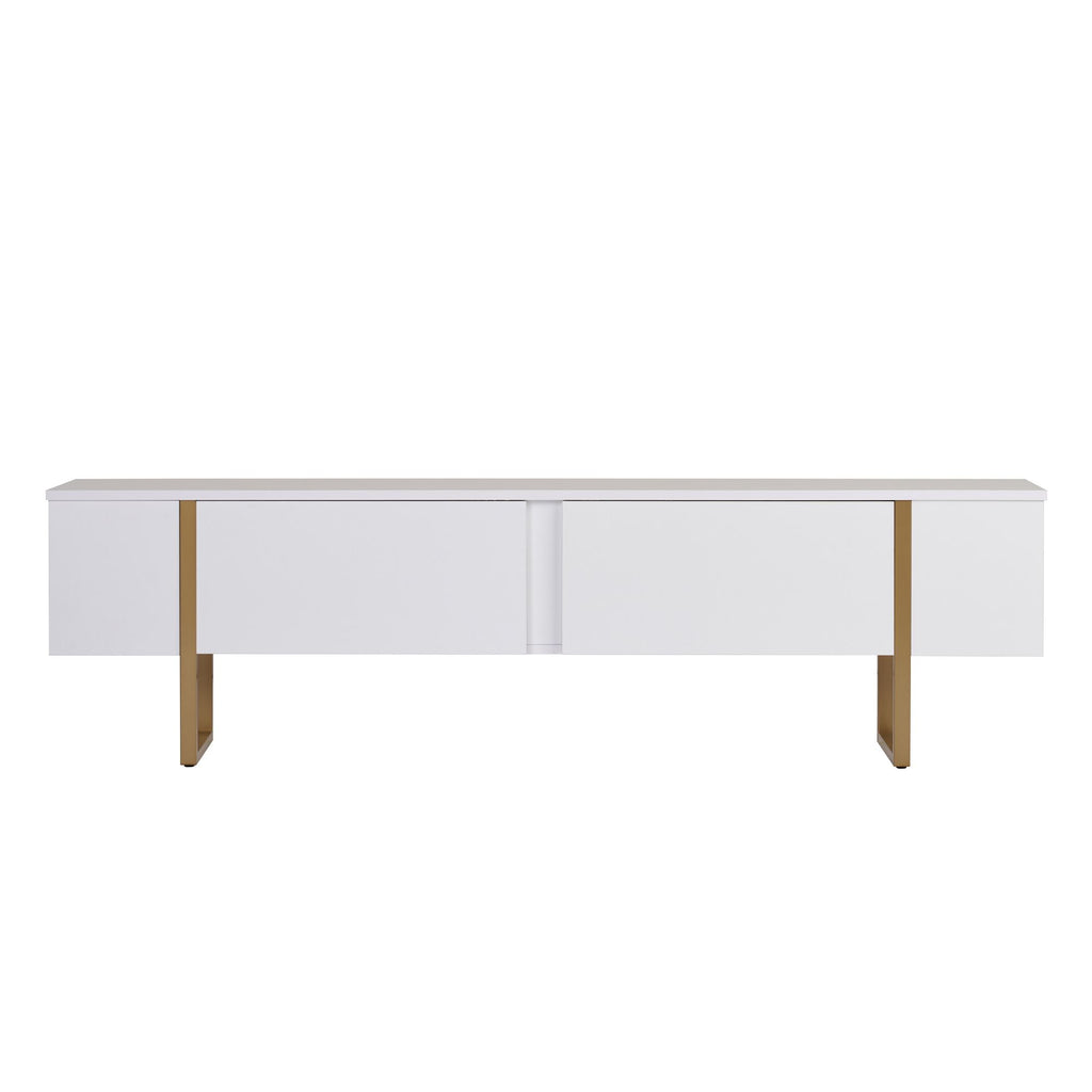 Onera - TV Stand - White/Gold