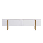 Onera - TV Stand - White/Gold