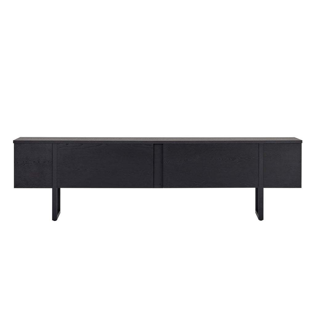 Onera - TV Stand - Black Wood/Black