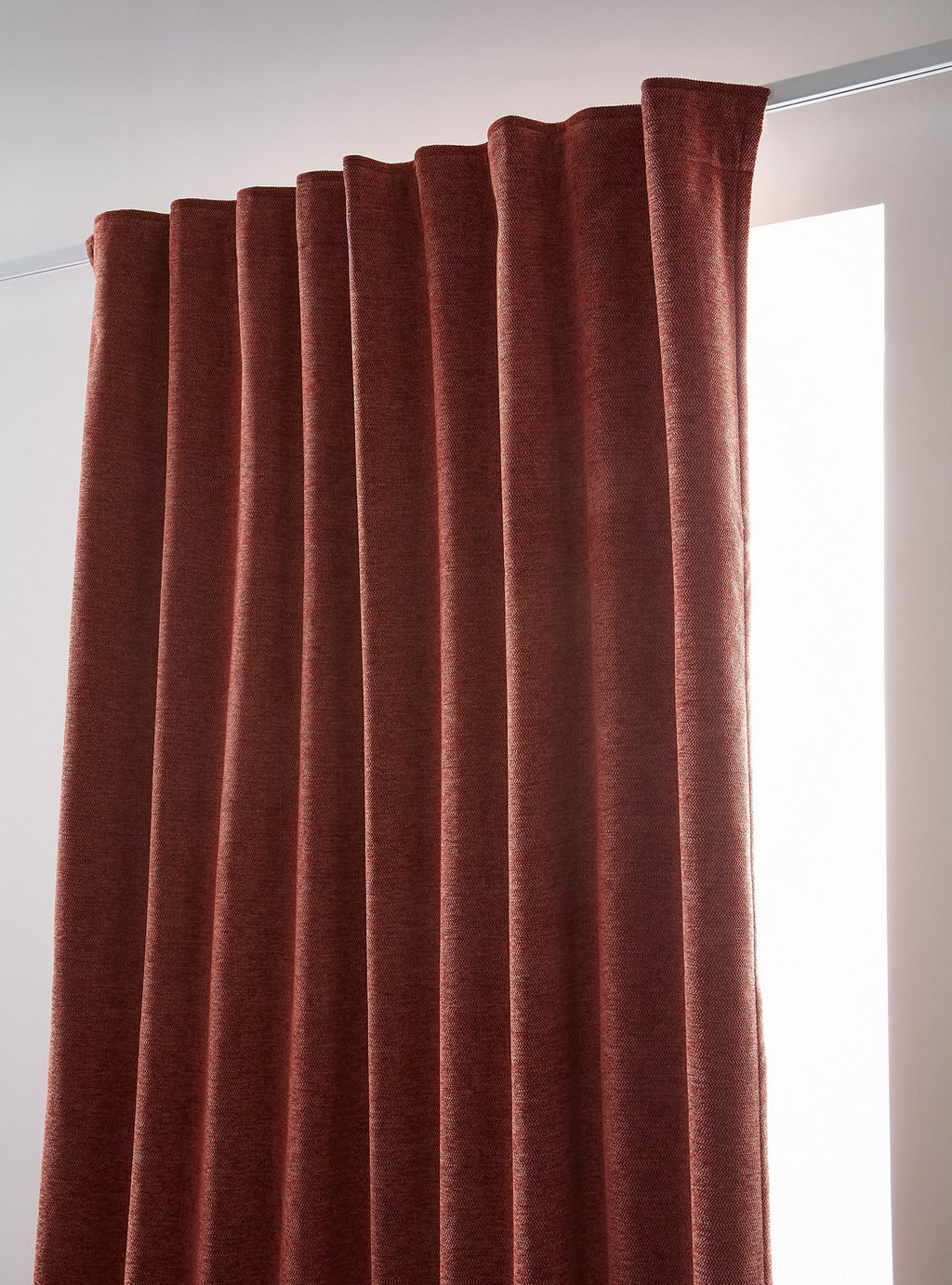 Bjorn - Rideau Galon Fronceur Occultant + Polaire - Polyester - Terracotta