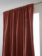 Bjorn - Rideau Galon Fronceur Occultant + Polaire - Polyester - Terracotta