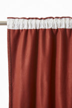 Bjorn - Rideau Galon Fronceur Occultant + Polaire - Polyester - Terracotta