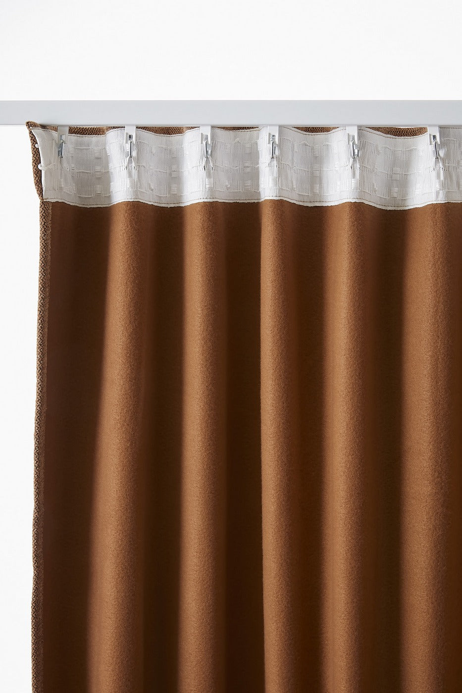 Bjorn - Rideau Galon Fronceur Occultant + Polaire - Polyester - Camel