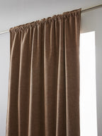 Bjorn - Rideau Galon Fronceur Occultant + Polaire - Polyester - Camel