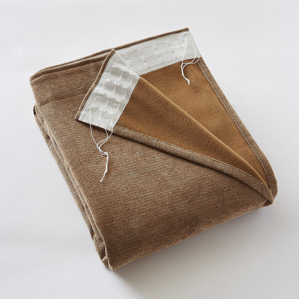 Bjorn - Rideau Galon Fronceur Occultant + Polaire - Polyester - Camel