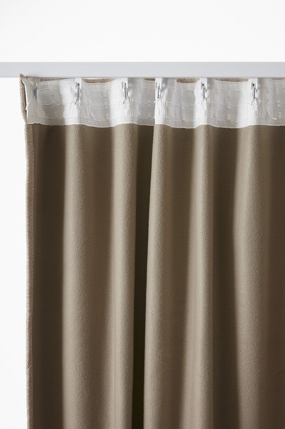 Bjorn - Rideau Galon Fronceur Occultant + Polaire - Polyester - Lin