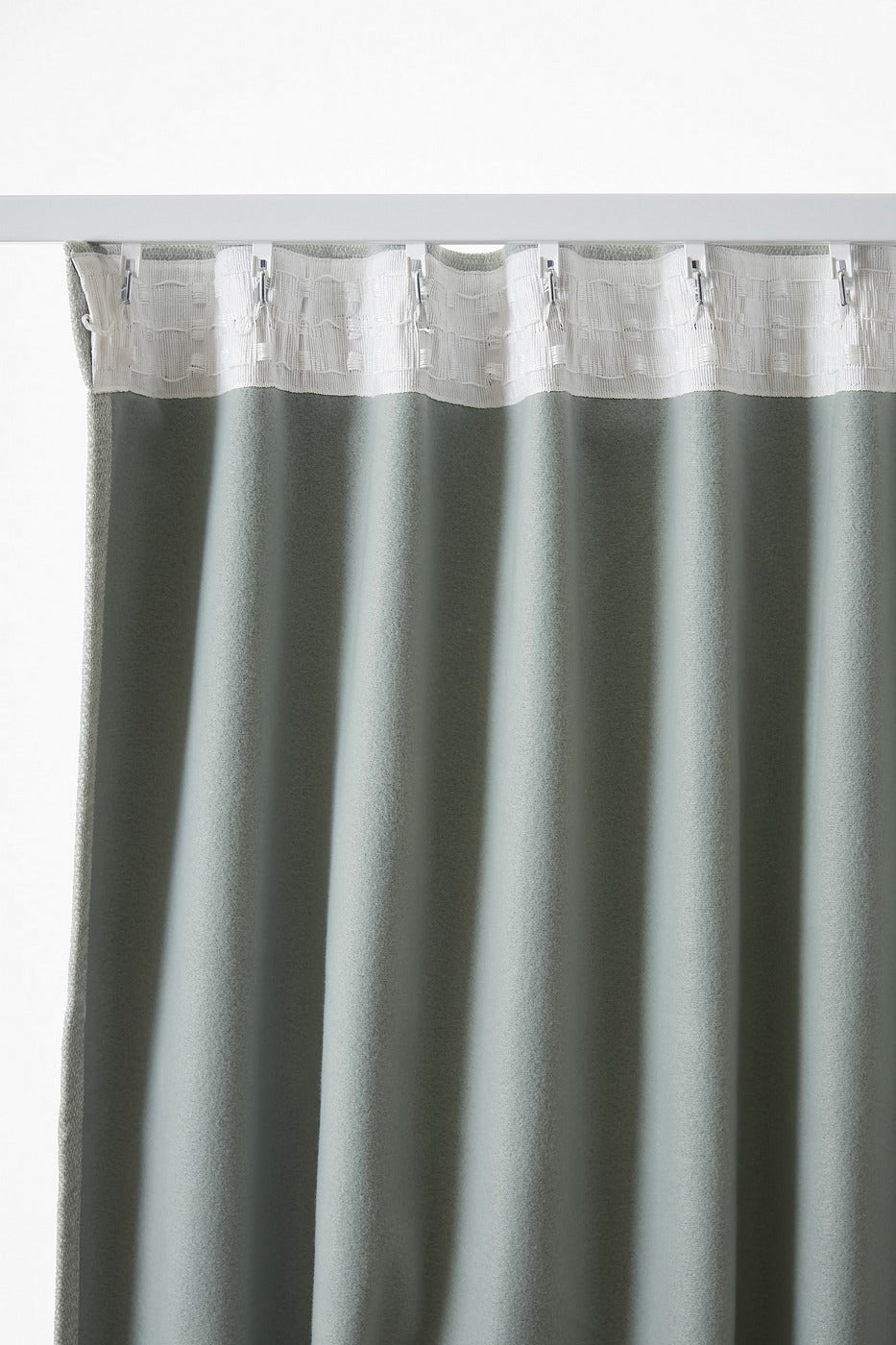 Bjorn - Cortina Cinta Fruncidora Opaca + Forro Polar - Poliéster - Eucalyptus