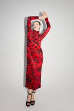 La Robe Tube Sam Velvet Kiku