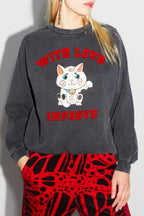 The Eddie Lucky Cat Black Sweatshirt