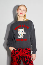 The Eddie Lucky Cat Black Sweatshirt