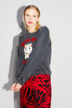 The Eddie Lucky Cat Black Sweatshirt