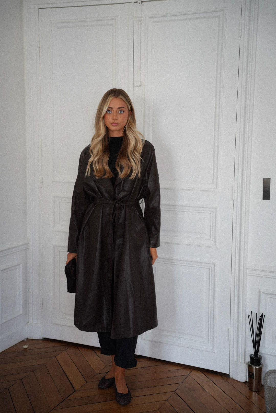 Manteau Cuir Penelope - Chocolat
