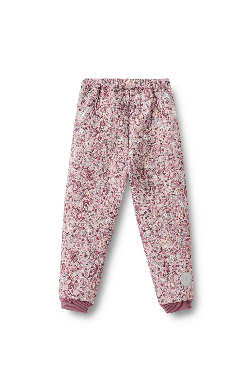 Pantaloni termici Alex - Rosa cipria a motivo paisley