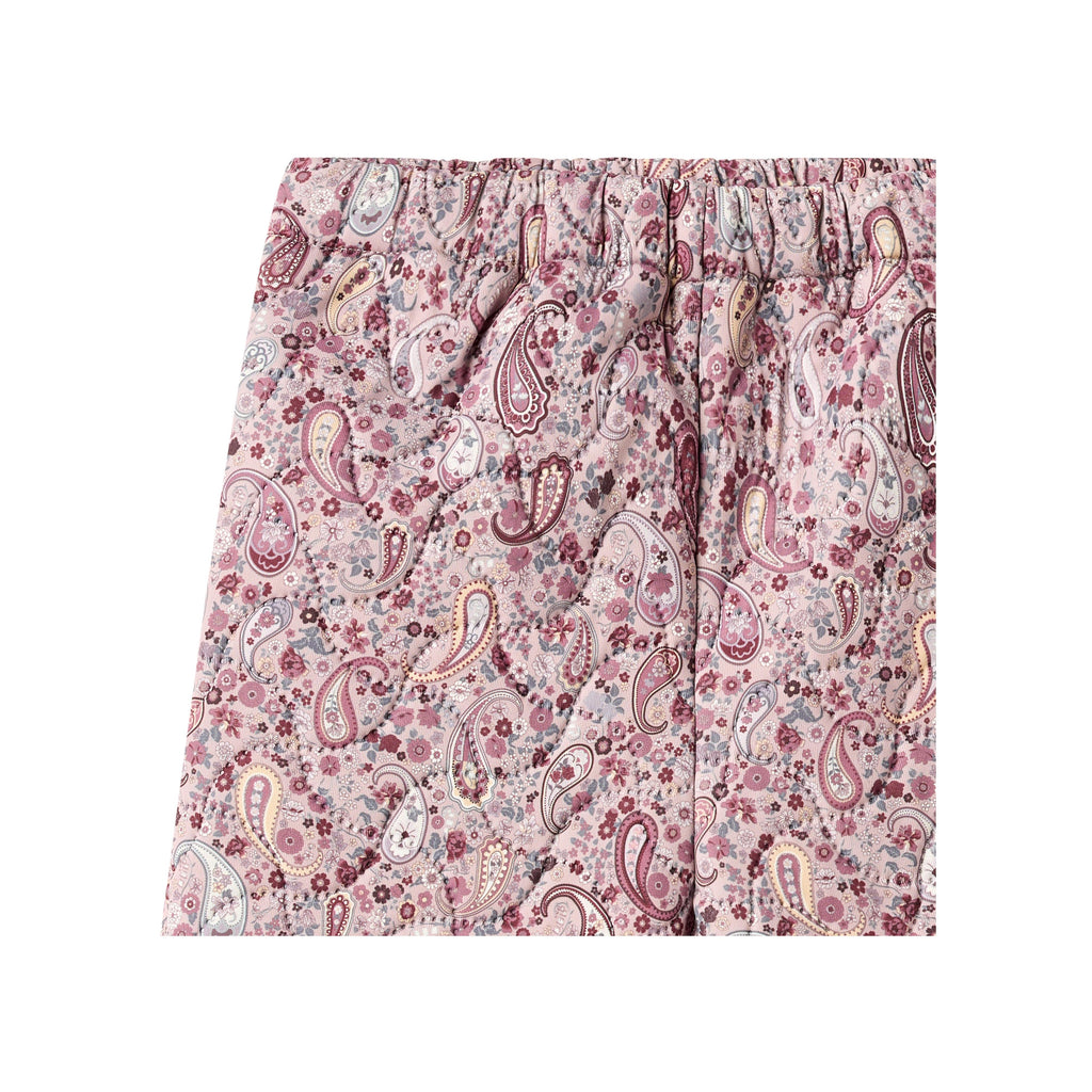 Pantaloni termici Alex - Rosa cipria a motivo paisley