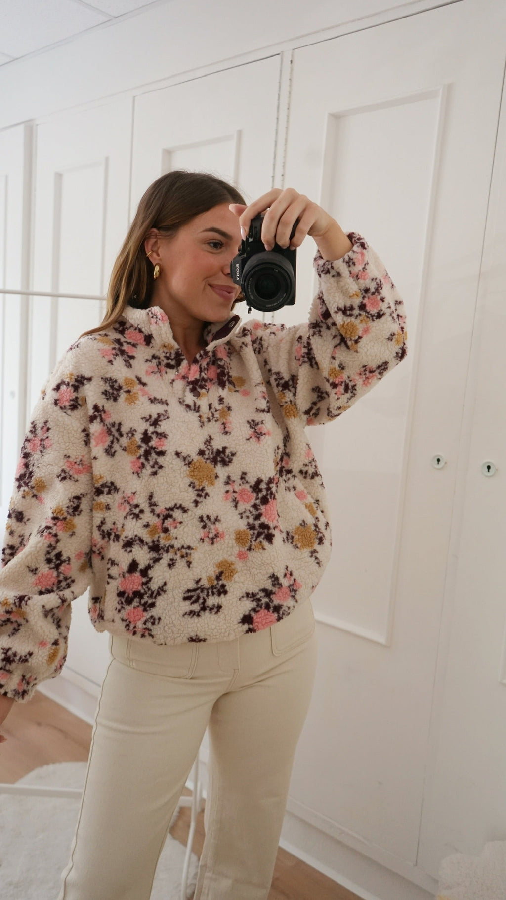 Gina floral fleece jumper
