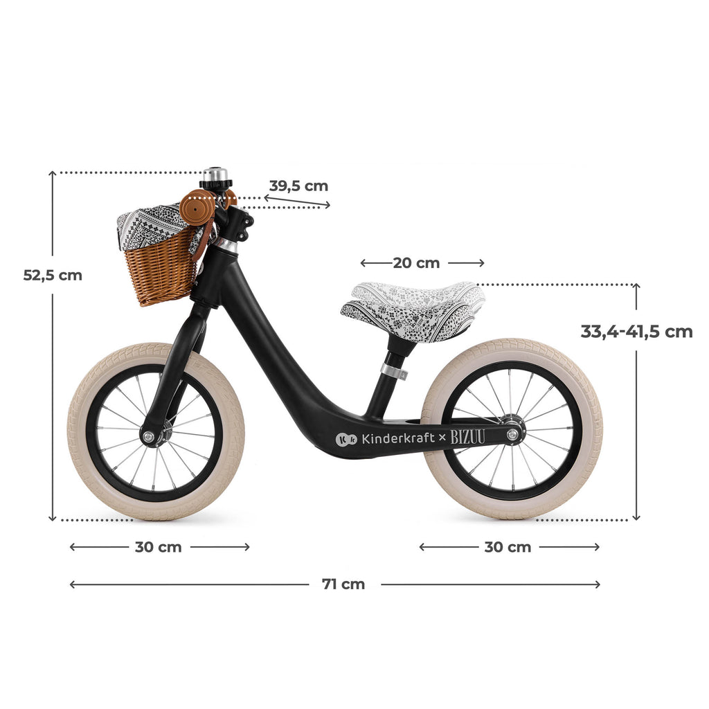 Bicicletta senza pedali Rapid 2 Lunar Black Bizuu