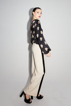 The Lucky Cat Reversible Wrap Daisy Blouse