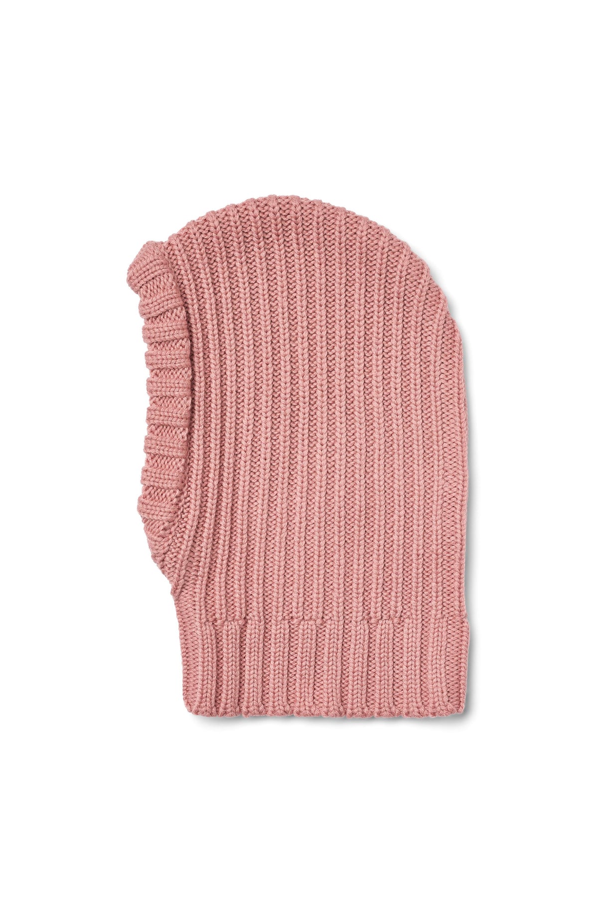 Stickad balaklava Woolao - Berry Cream