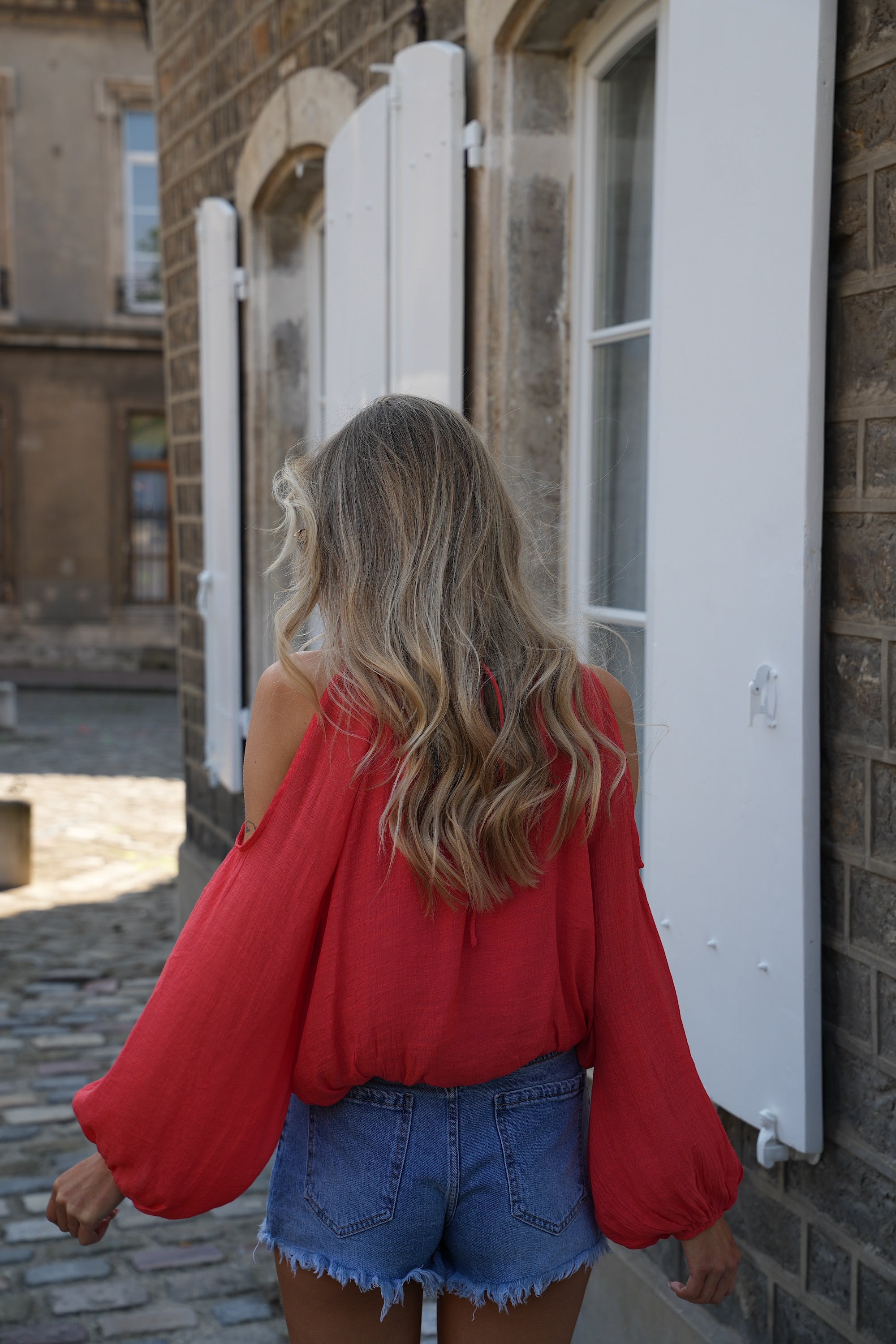 Blouse Ajourée Karole - Corail