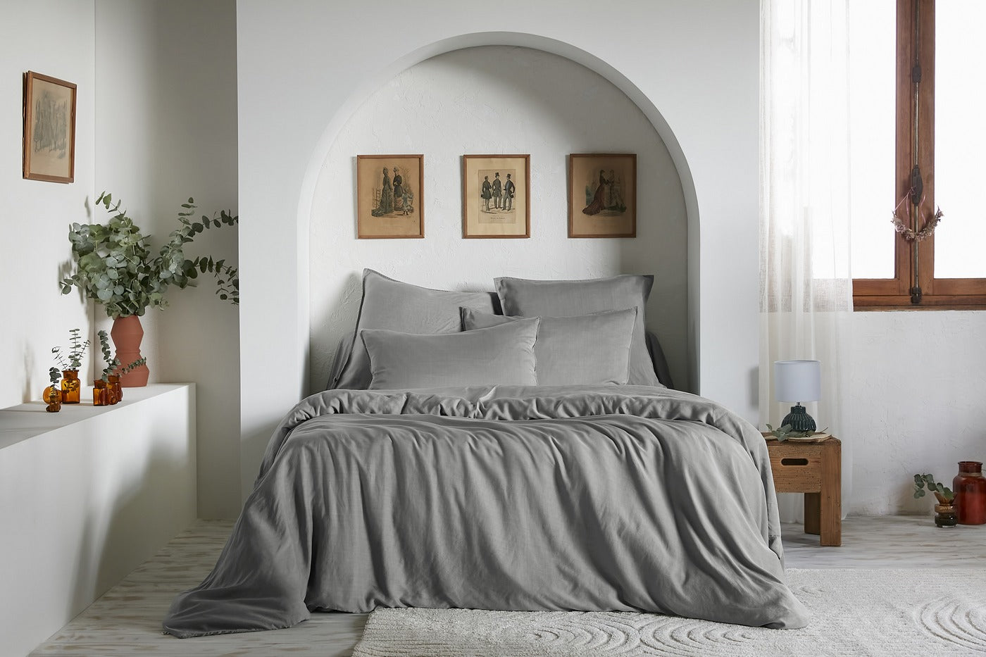 Lysandre - Housse De Couette - Lyocell Uni - Granit