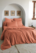 Lysandre - Housse De Couette - Lyocell Uni - Terracotta