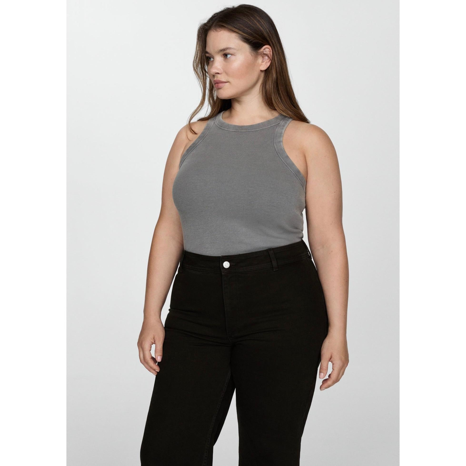 Jean Style Jupe-Culotte Catherin Taille Haute - Black Denim