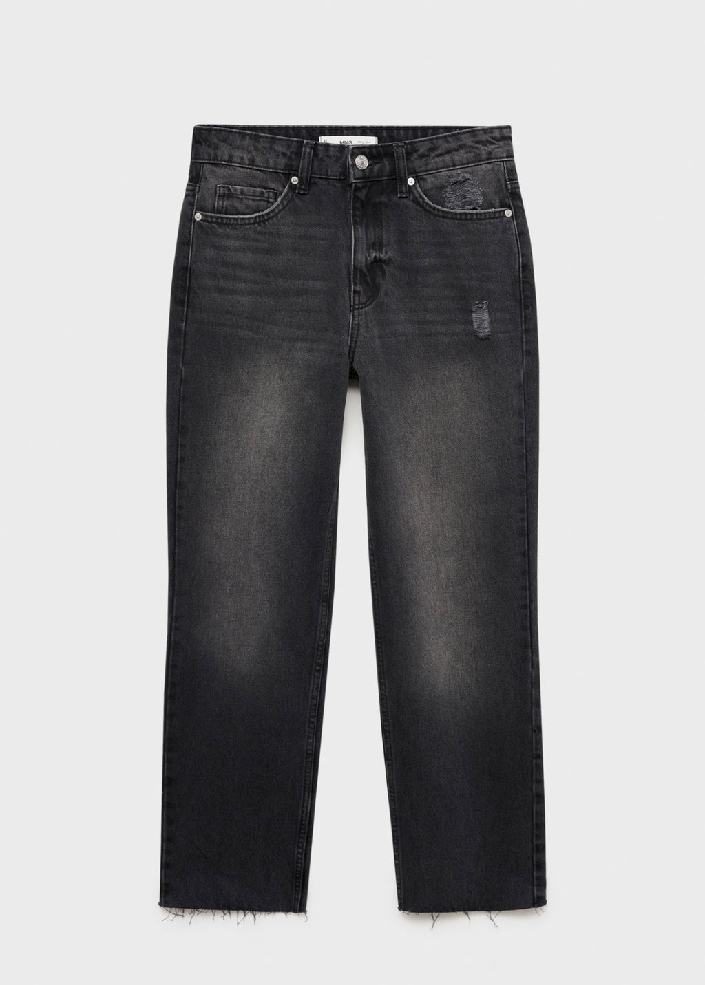 Blanca Straight Cropped Jeans - Black Denim