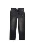 Blanca Straight Cropped Jeans - Black Denim